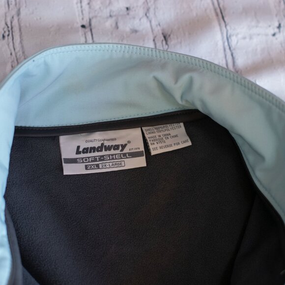 NWT Landway Ladies Matrix Bonded Soft Shell Jacket Light Blue Size 2XL - Picture 11 of 15